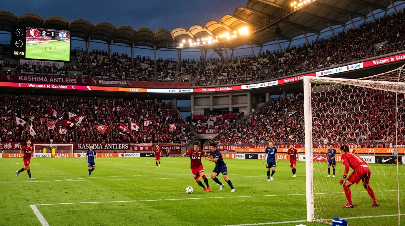 Estadio de Kashima Antlers con aficionados durante un partido de la J1 League
