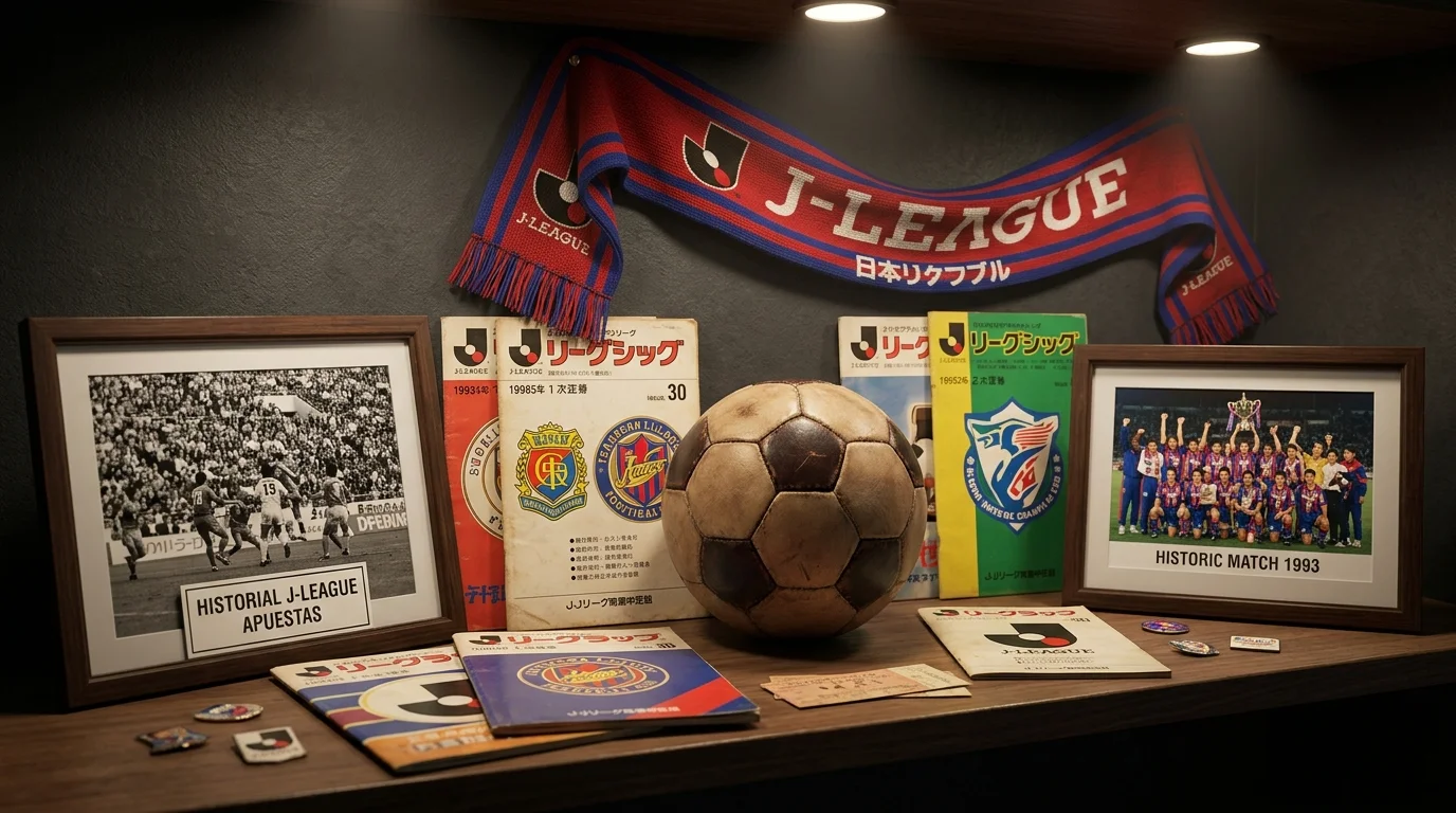 Línea temporal mostrando hitos de la J League desde 1993 hasta 2026